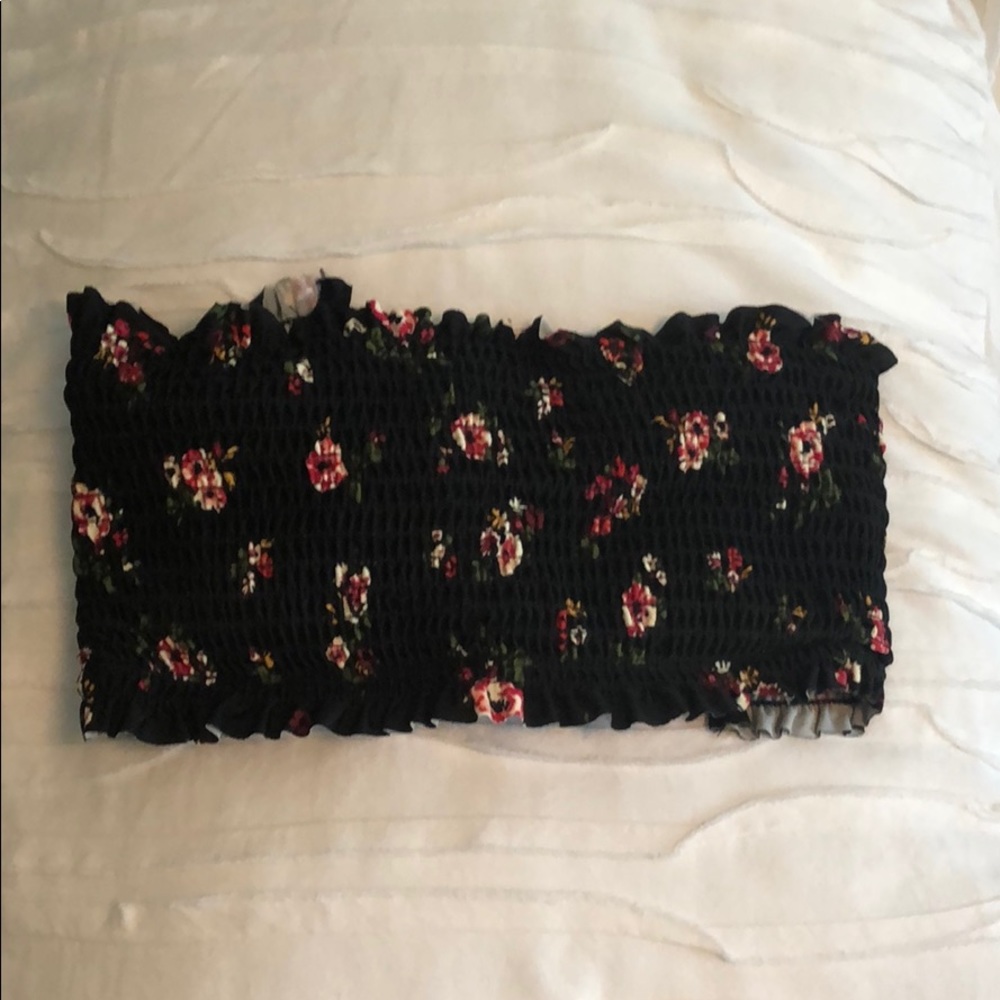 target floral bandeau bikini top